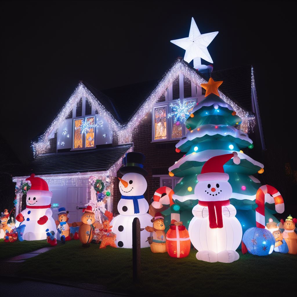 Can You Leave Inflatable Decorations on All Night? – Floatie Kings