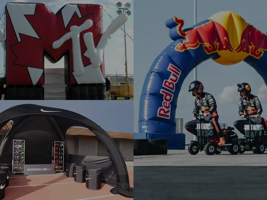 mtv redbull nike inflatables