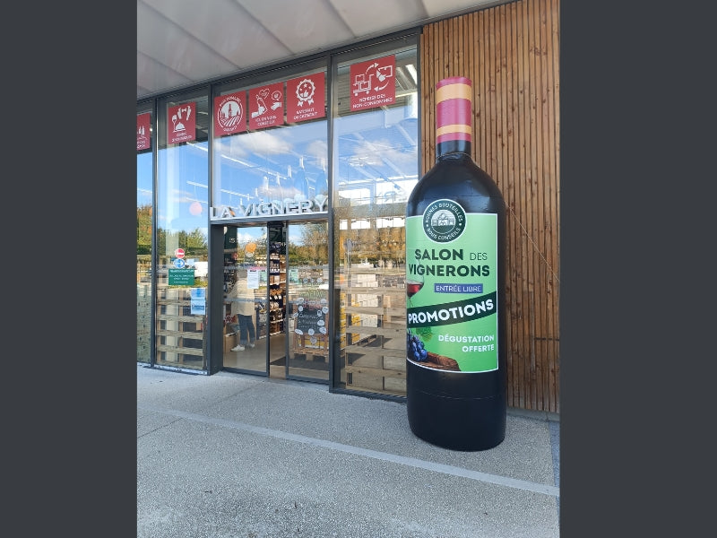 inflatable wine bottle