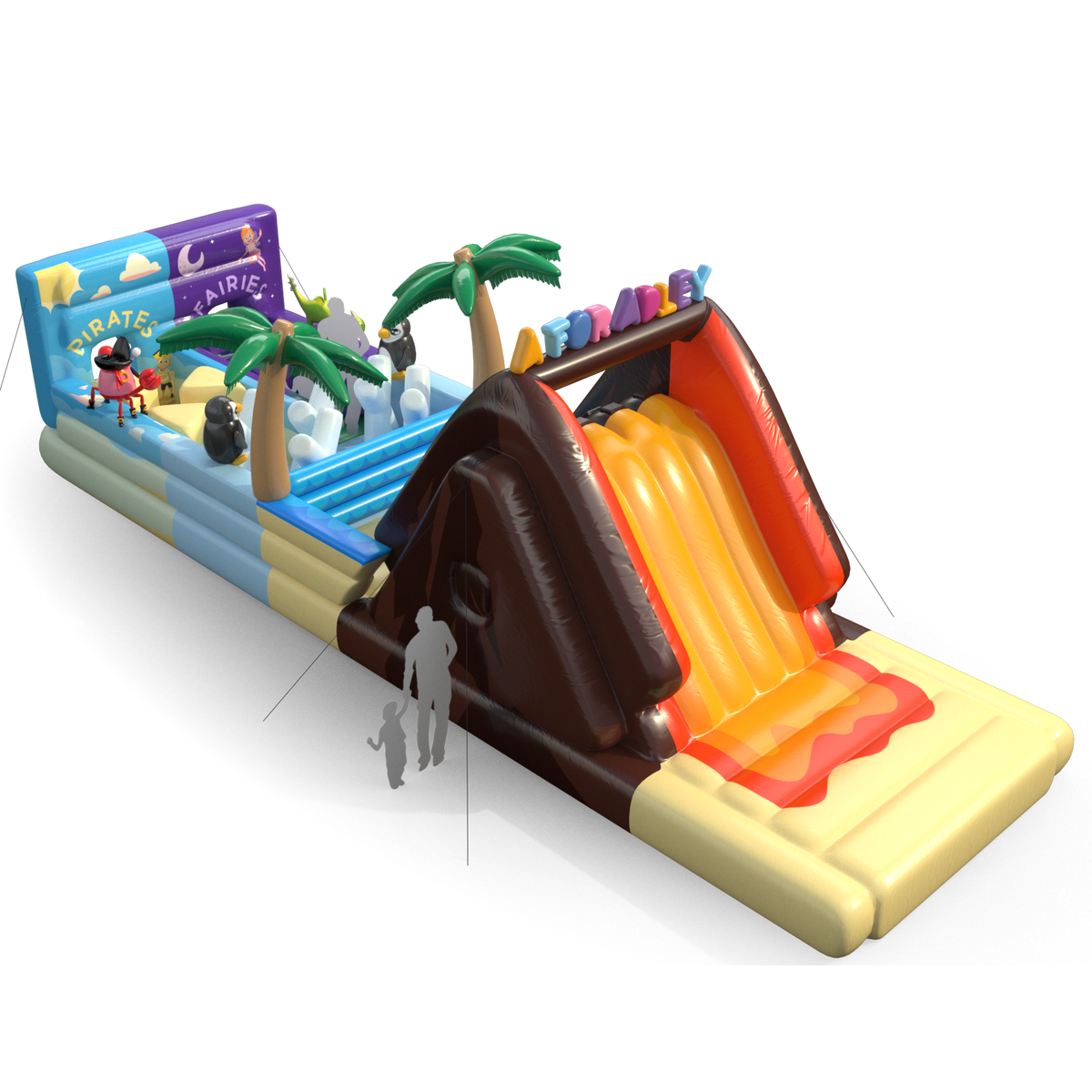kids obstacle cours inflatable