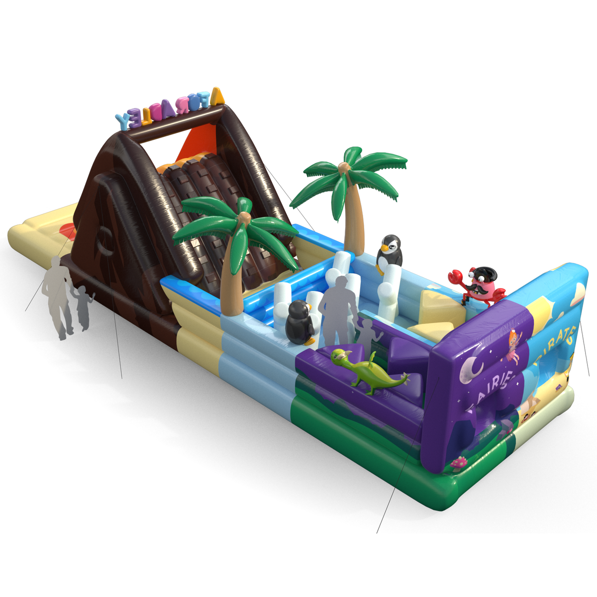 kids obstacle cours inflatable