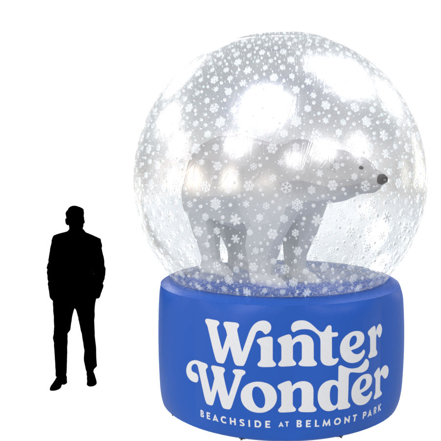 winter wonder snow globe inflatable