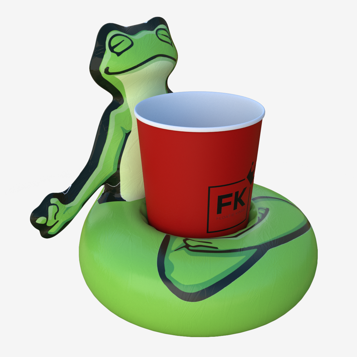 frog cup holder inflatable
