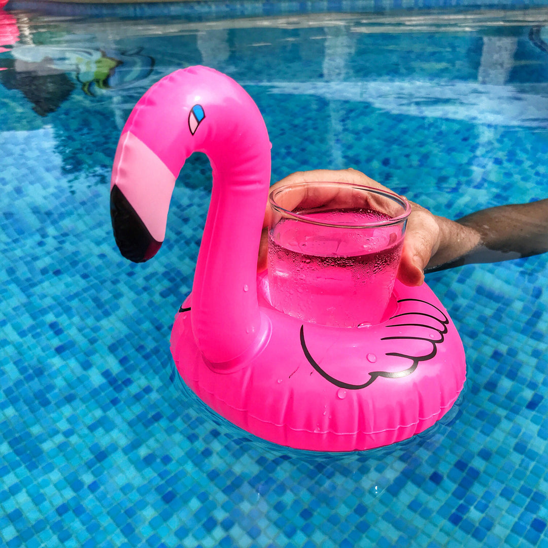 flamingo cup holder inflatable 