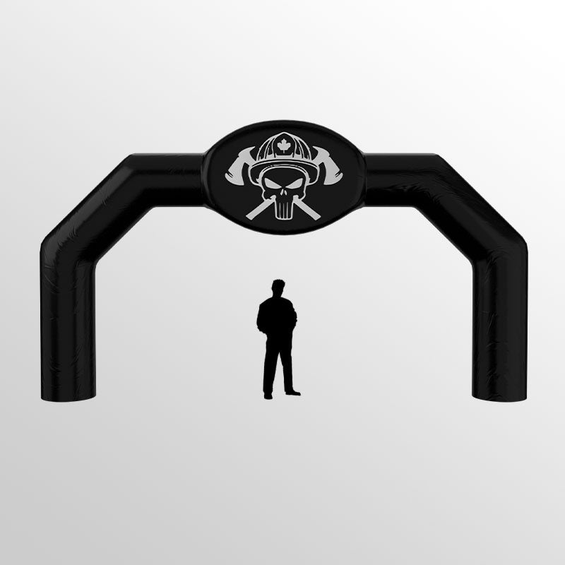 black custom inflatable arch