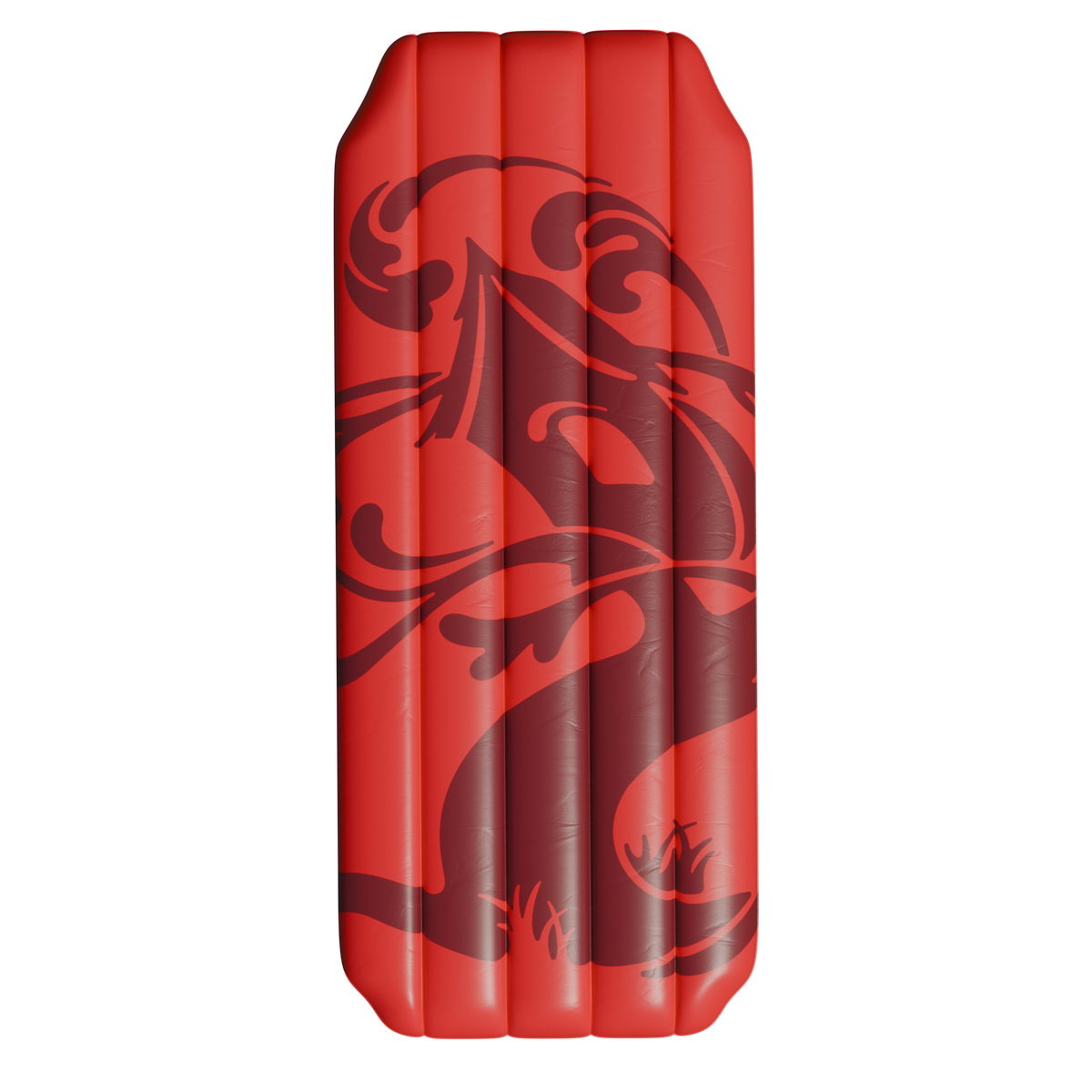 red inflatable mattress