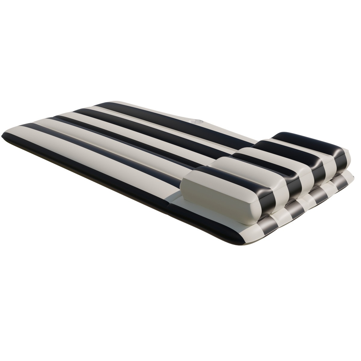 black and white inflatable mattress