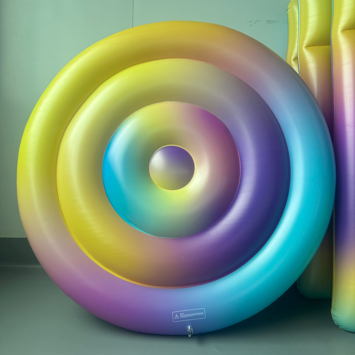 rainbow round inflatable lounger