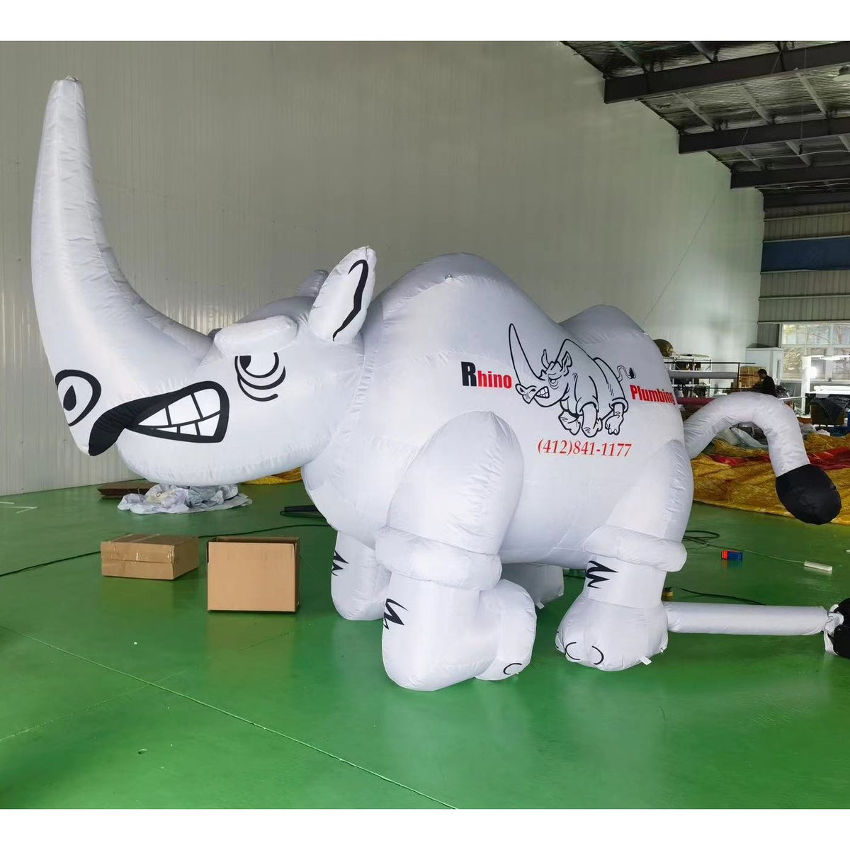 rhino character inflatable