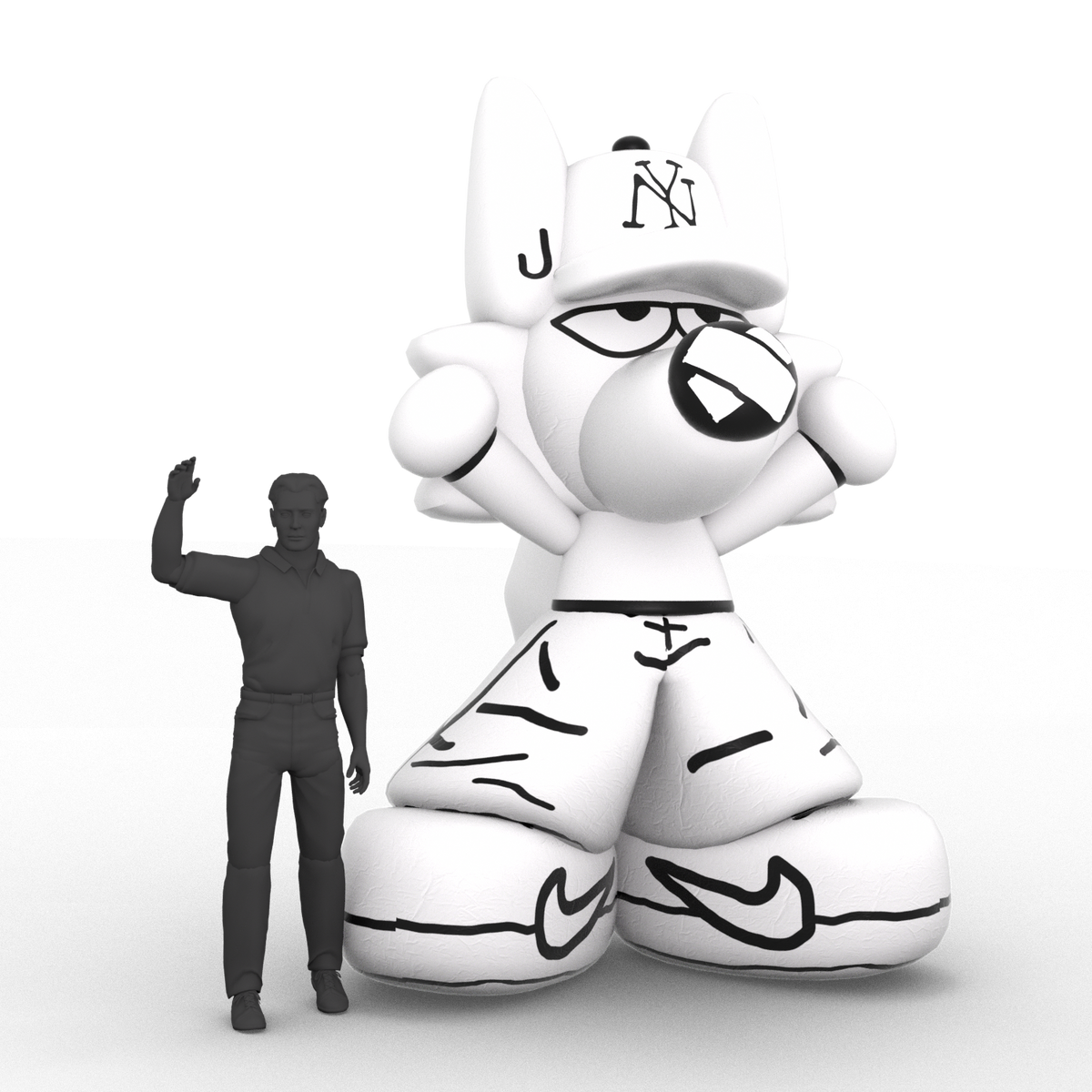 NY bear custom character inflatable