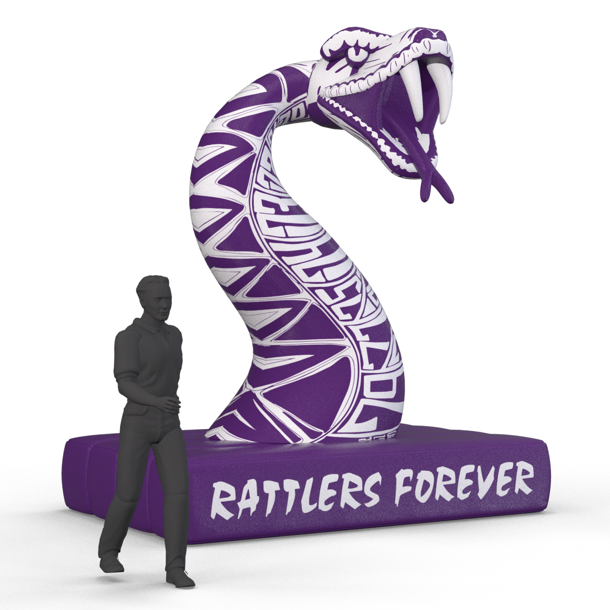 rattlers snake giant inflatable