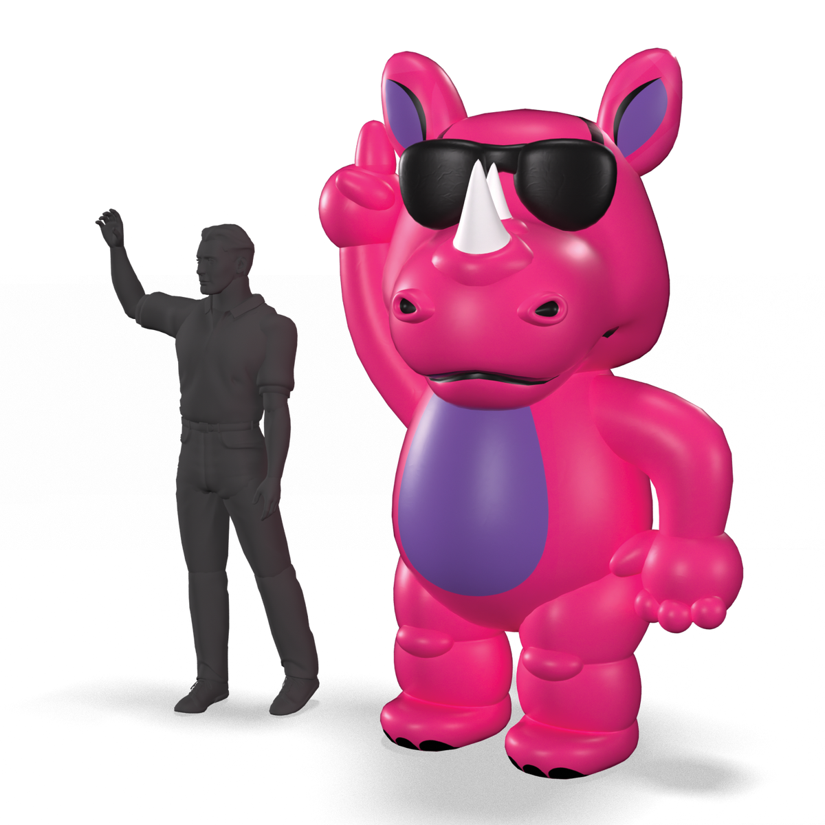 pink rhino giant inflatable