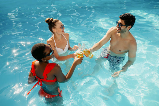 friends pool party