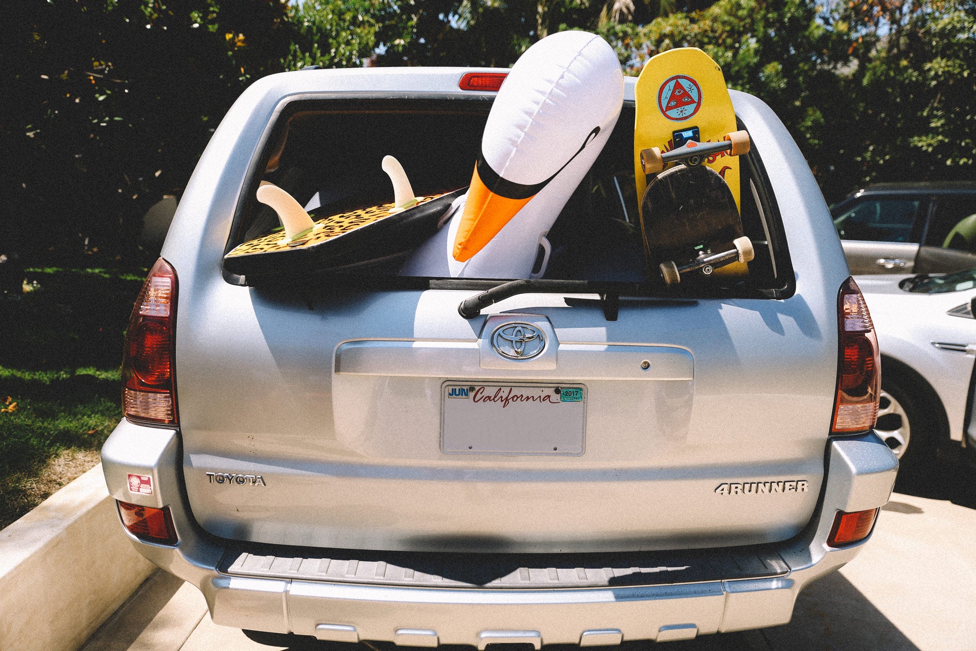 Inflatable Pool Toys in a car