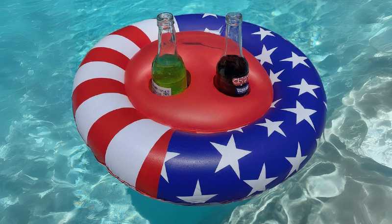 4th of july cup holder float