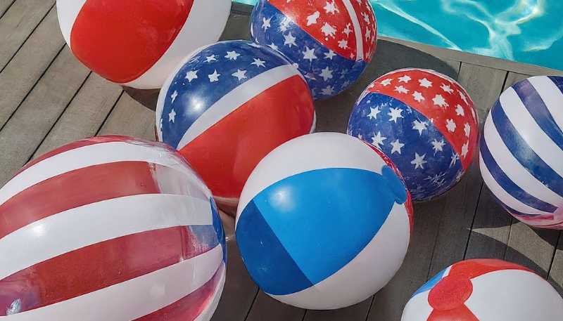 4th of july pool balls