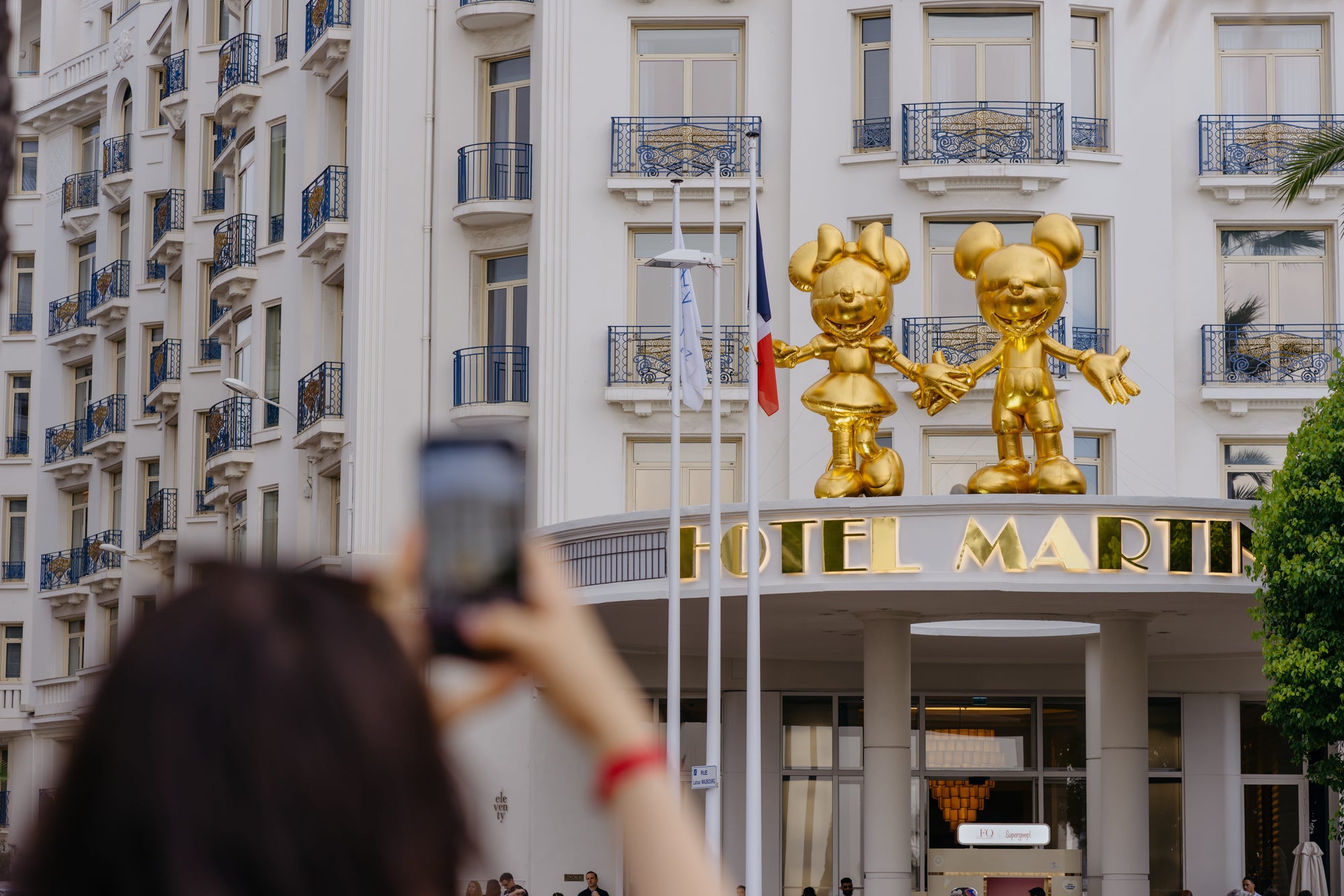 A Golden Mickey and Minnie Over Cannes