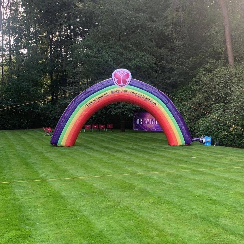 rainbow inflatable arch