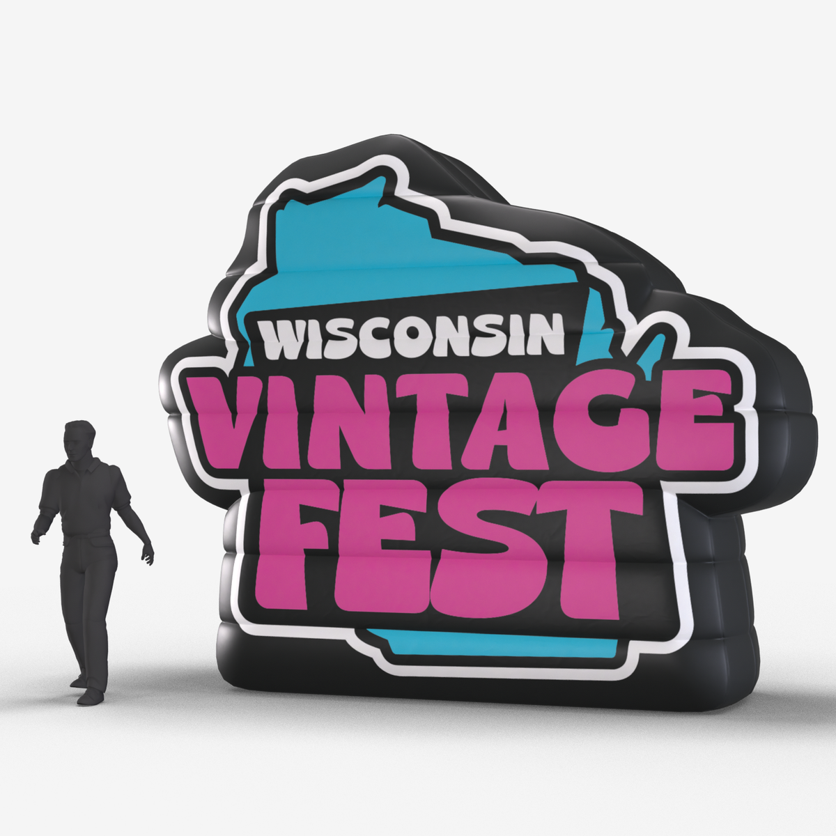 vintage fest logo inflatable