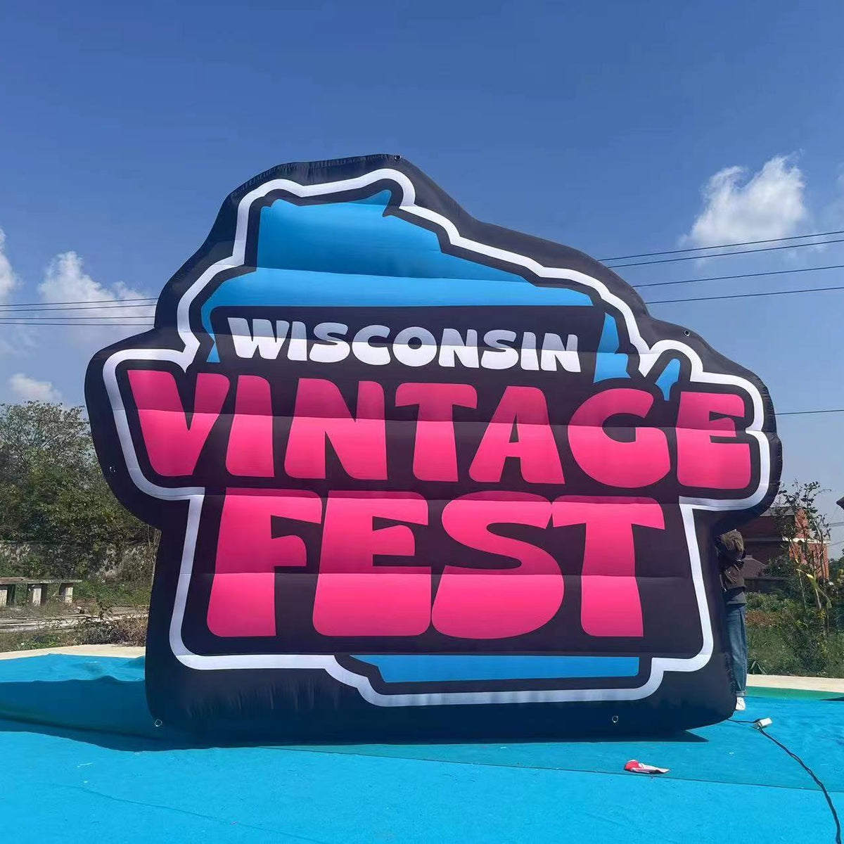 vintage fest logo inflatable