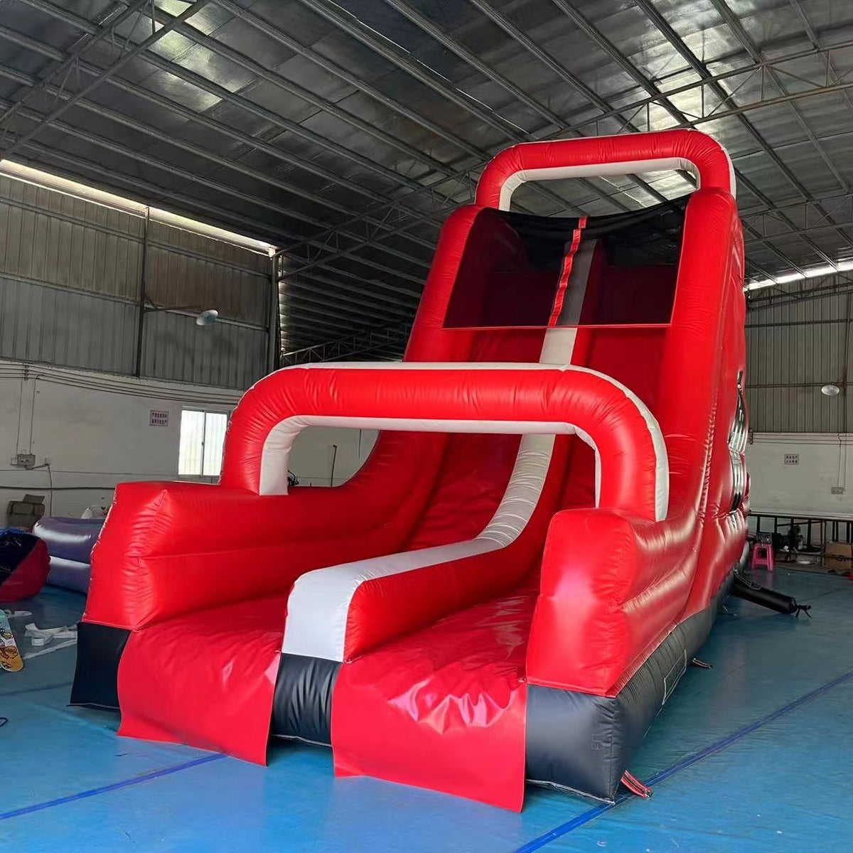 red obstacle course inflatable