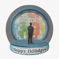 happy holidays snow globe inflatable
