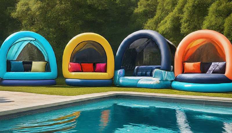 adults pool party cabanas inflatables