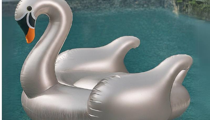 bachelorette pool party swan float