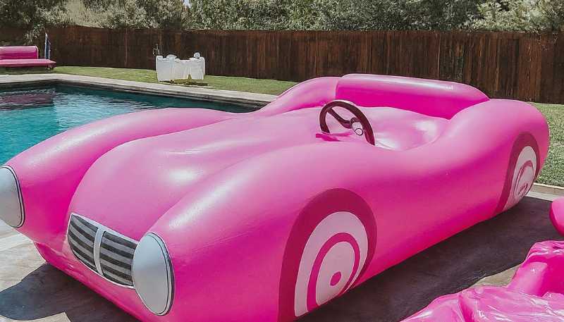 barbie giant car float