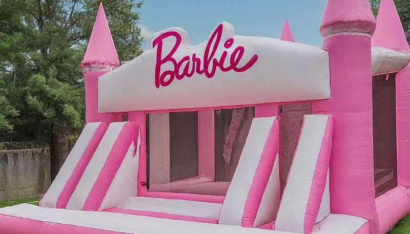 barbie obstacle course inflatable