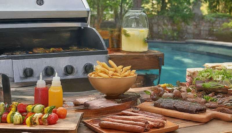 bbq station for adults pool party