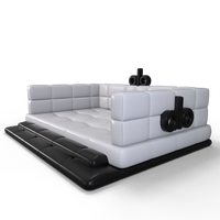 black and white bounce house inflatable