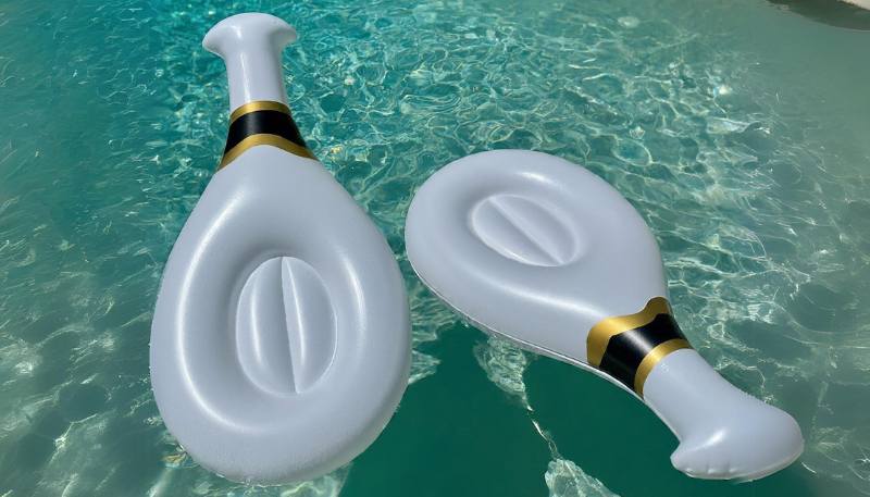 champagne bottle floats