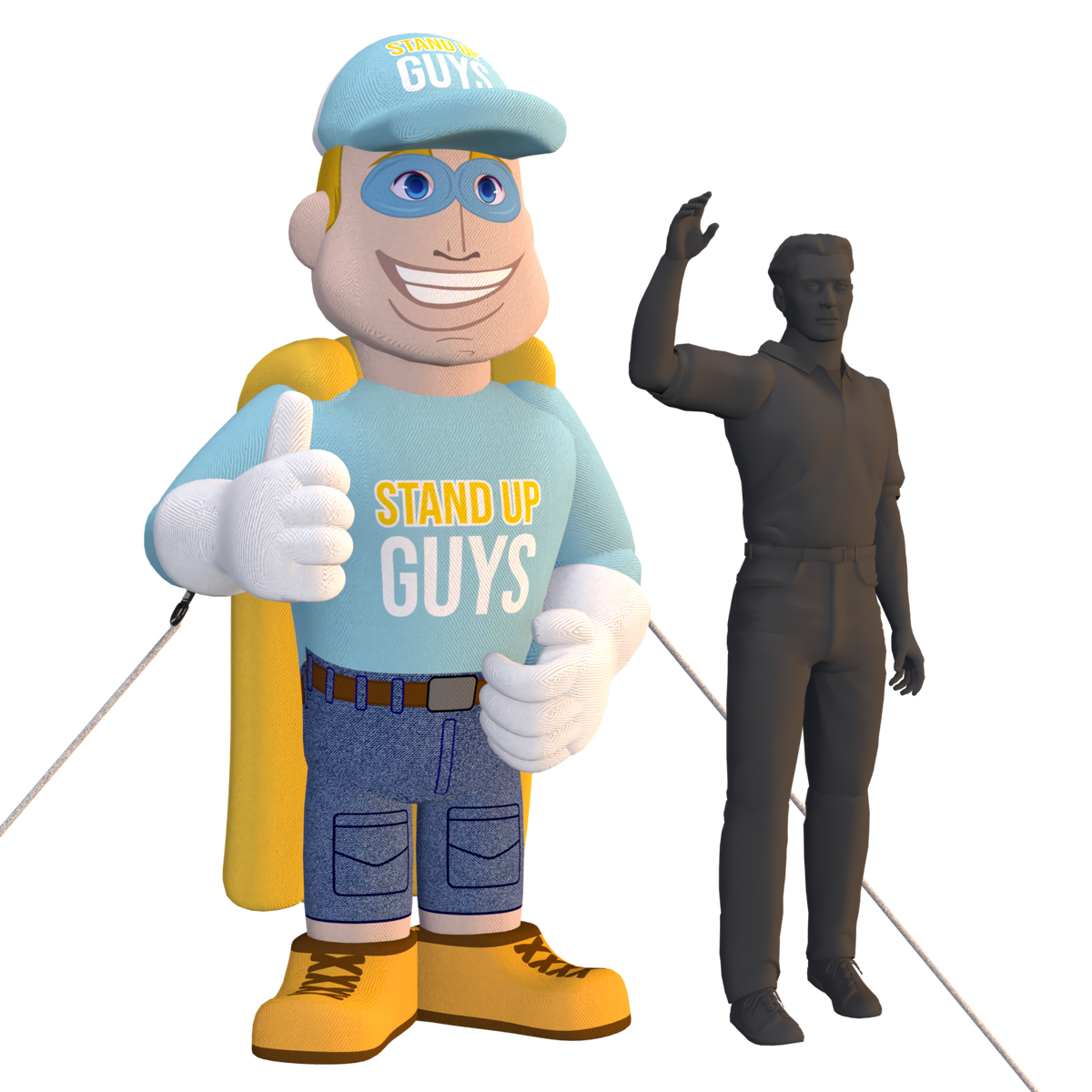 stand up guys humanoid inflatable