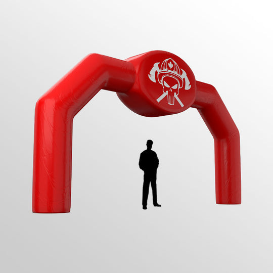 custom red blow up arch
