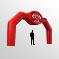 custom red blow up arch