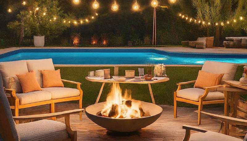 fire pit for adults pool party