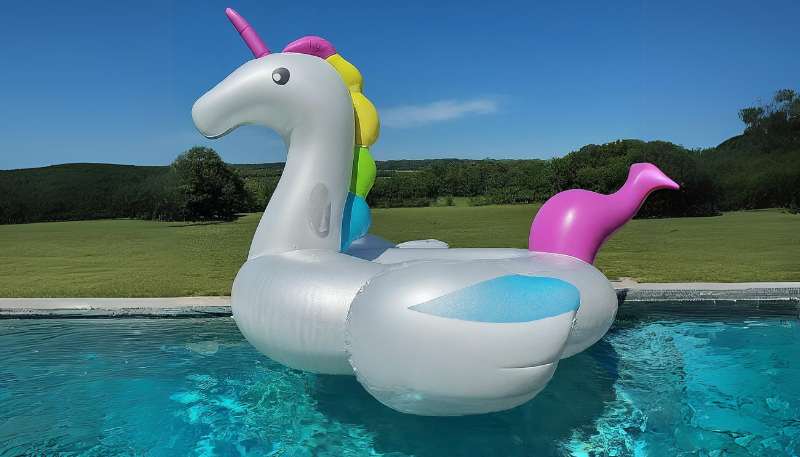 giant unicorn float for adults pool party