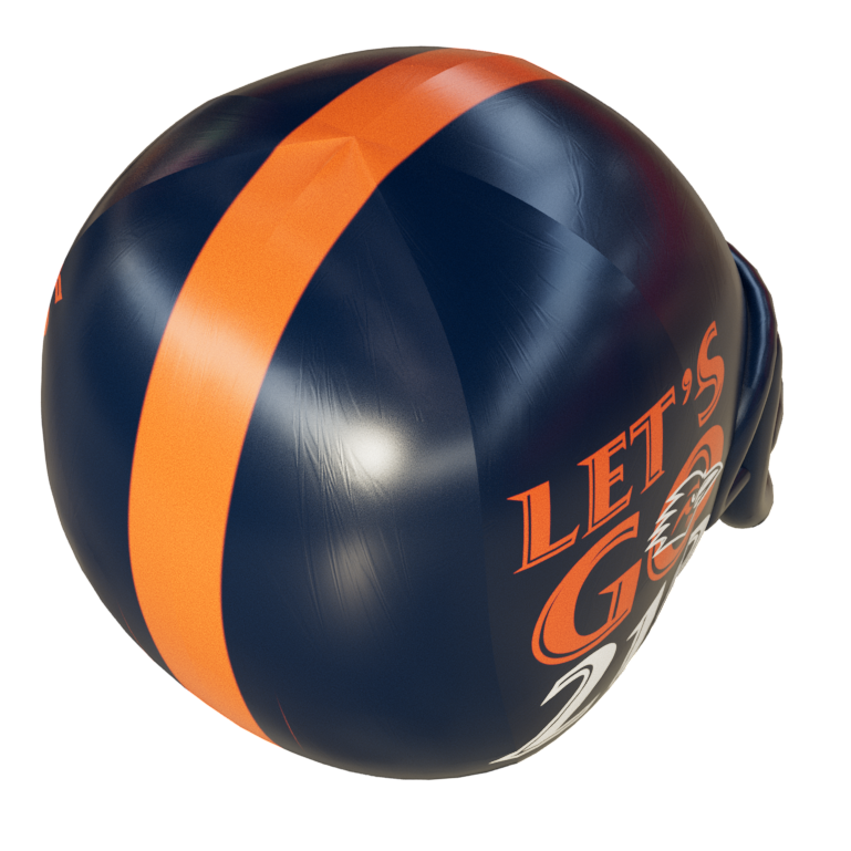 blue orange helmet custom inflatable