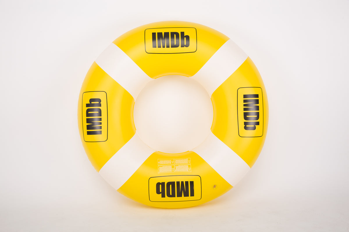 Yellow life buoy with IMDb branding on a white background