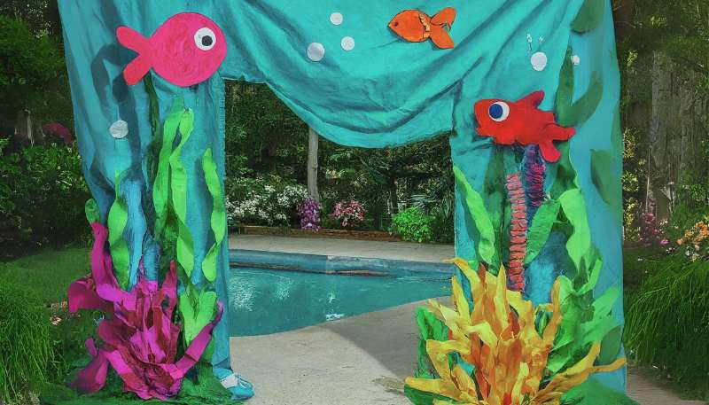 kids pool party entrance