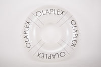 Olaplex logo on a white background pool float