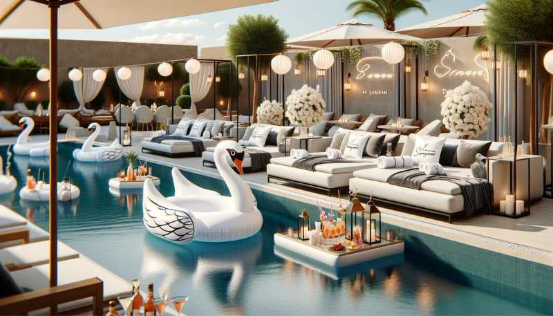 luxury pool party idea