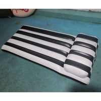 black and white inflatable mattress