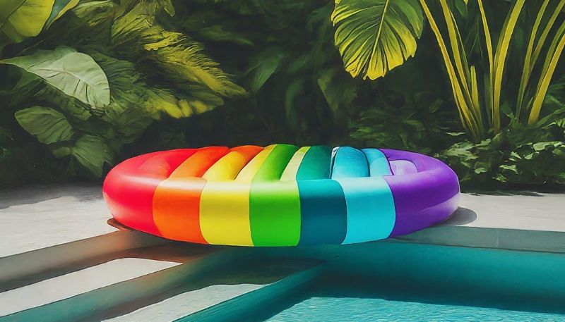 rainbow float