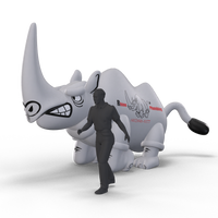 rhino character inflatable