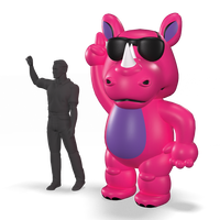 pink rhino giant inflatable