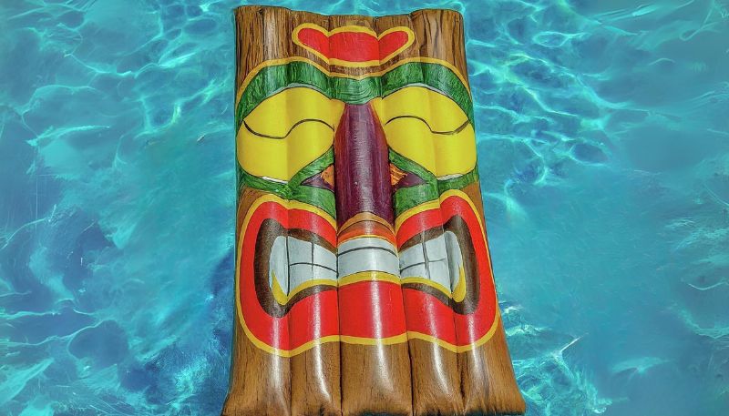 tiki face float