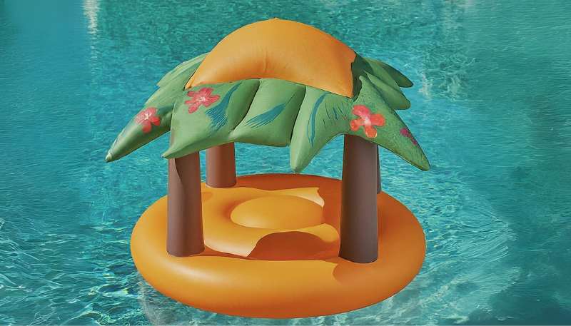 tiki hut pool float