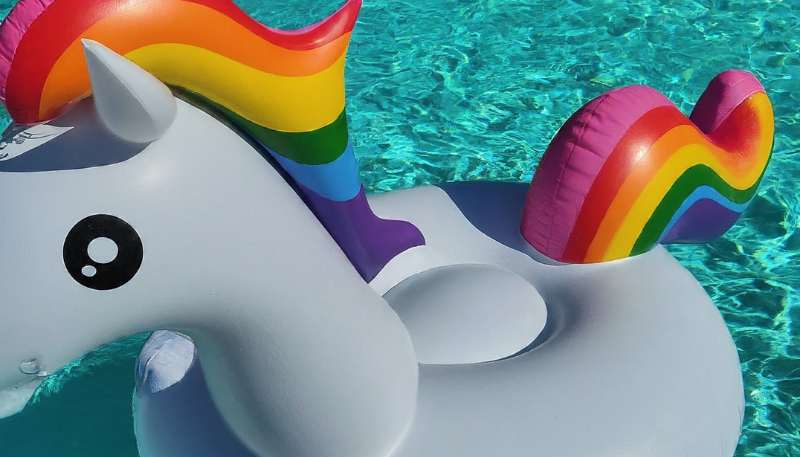 unicorn rainbow float